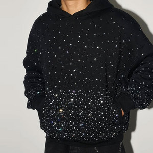 Sudadera con Capucha Extra Grande para Hombre, Diseño de Puntos Negros, Tejido de Algodón, Ropa Urbana de Otoño - Product Image 5