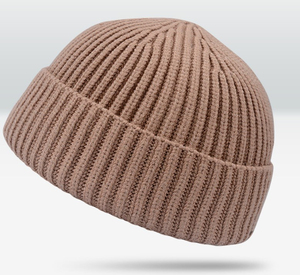 Gorro Unisex de Acrílico Negro Sólido, Cálido para Invierno, Casual, para Exteriores, Adulto, 58-60CM de Circunferencia de Cabeza, Tejido Plano, Estándar - Product Image 6