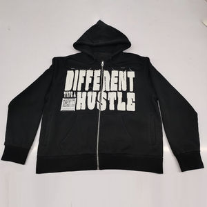 Hoodie Homme Vintage Personnalisé Streetwear 2026 – Coupe et Couture, Zippé Oversize avec Appliques et Patchwork, Effet Vieilli - Product Image 1