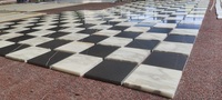 Carreaux de marbre en pierre de marbre Nero Marquina et Calacatta Gold polis modernes, découpés au jet d'eau, pour la décoration de sols intérieurs