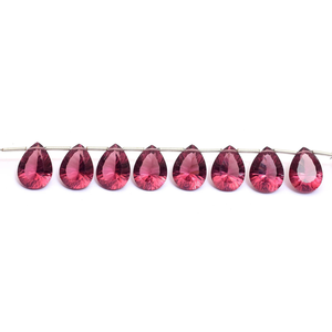 AAA+ Rhodolite 12x16mm Pear Glass Concave <b>Beads</b> Natural Rhodolite Garnet Hydro Quartz Gemstone Faceted Cut <b>Stone</b> <b>Beads</b> Jewelry - Product Image 6