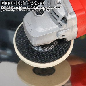 <span class=keywords><strong>Disco</strong></span> de Pulido de Fieltro 100% Lana, Herramienta Abrasiva de 115mm/125mm para Pulir Vidrio, Piedra y Metal - Product Image 5