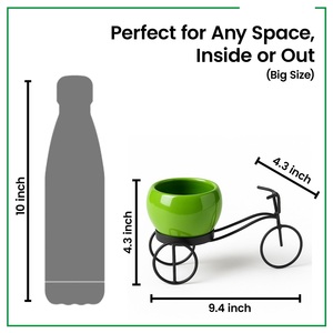 Support de plante en métal en forme de cycle, support décoratif en fer pour vase à fleurs, support élégant pour pot de fleurs pour une utilisation en intérieur et en extérieur - Product Image 3