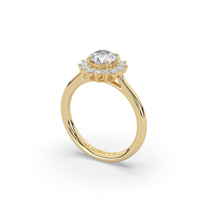 Anillo de oro de 14 quilates/10 quilates con diamante cultivado en laboratorio de 1.08 quilates, corte brillante redondo, estilo único, ligero y minimalista, para ella. - Product Image 4
