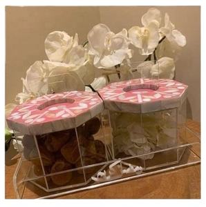 Offre Spéciale acrylique Tay avec couvercle incrusté de vadrouille en bois ensemble de récipients en acrylique pour le stockage des desserts ustensiles de cuisine par Quality Handicrafts - Product Image 4