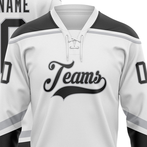 Maillot de hockey OEM sublimé, t-shirt d'équipe 100% polyester, vêtement de sport décontracté à manches longues, pull-over pour tenue d'équipe décontractée. - Product Image 3