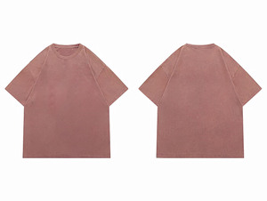 Camiseta Extra Grande de Algodón Rosa Mate de Alta Calidad OEM, Corte Holgado, Estilo Urbano para Hombre - Product Image 3