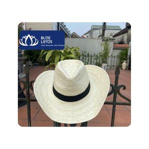 High Quality Lightweight Fedora Straw Hat Natural Grass Unisex Design for <b>Beach</b> Outdoor Activities Travel-Ho Chi Minh City - Product Image 1