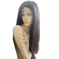 Pelucas frontales de encaje 100 cabello humano Remy extensiones de cabello Natural indonesio cutícula alineada hueso recto marrón claro encaje suizo