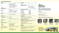 جرار زراعي JD 3029D PowerPro بقوة 41 حصان وسرعة دوران 2100 دورة في الدقيقة، دفع رباعي، محرك 3 أسطوانات سعة 2900 سم مكعب، مع فرامل قرصية مغمورة بالزيت