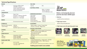 5039D PowerPro ™   Tracteur agricole de 41 CV, 2100 tr/min, doté d'un moteur 3 cylindres de 2900 cm³, de freins à disque immergés dans l'huile. - Product Image 4