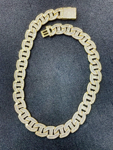 925 Silver Moissanite Cuban Link Chain GRA Certified Custom Hip Hop Fashion Jewelry <b>Statement</b> <b>Necklace</b> - Product Image 4