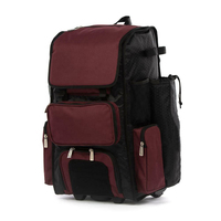 Sacs de sport sur roulettes personnalisés pour baseball et softball, avec poignée, personnalisation par sublimation, capacité 30-40L, haute qualité