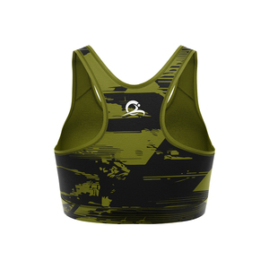 Soutien-gorge de sport pour femme VelaSculpt ultra léger, rembourré, push-up, col en U, maintien maximal, compression, performance, imprimé simple sur le devant - Product Image 4