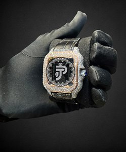 Iced Out Stainless Steel <b>Watch</b> Moissanite <b>Diamond</b> Hip Hop Men Wristwatch Black Dial <b>Diamond</b> Bezel Bling Luxury Fashion Timepiece - Product Image 5