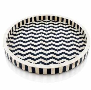 Plateau traditionnel en os incrusté avec détails faits à la main pour le service festif, la décoration de mariage et les collections de cadeaux haut de gamme - Product Image 4