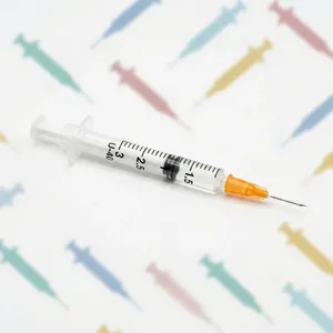 Seringue vétérinaire stérile de 1 ml et 0,5 ml U-40 pour chiens, chats, chevaux, chèvres |   Seringue à insuline jetable avec aiguille fixe - Product Image 3