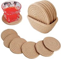 Sous-verres ronds en bambou, tapis résistants à la chaleur, style nordique pour tasses et mugs