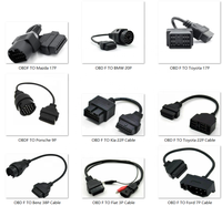 Cable de Extensión OBD de Cobre Personalizado para Autos, Camiones, Motocicletas y Dispositivos de Diagnóstico - Aislamiento de Goma PVC Duradero, 300 mm de Longitud