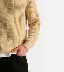 Pull en tricot rayé pour femme, col rond, manches longues, décontracté, coupe ample, doux, tendance, vente en gros de vêtements pour femmes - Product Image 3