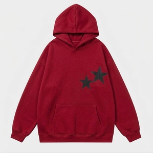 Sweat à capuche noir surdimensionné pour homme avec imprimé cœur, polyester/coton, imperméable, unisexe, manches régulières, design décontracté avec poche, vêtement d'hiver - Product Image 5