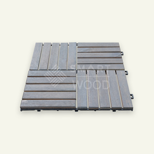 SMARTWOOD DIY Interlocking <b>Deck</b> Tiles | Weather-Resistant WPC & Oiled Acacia Joint Flooring for Balcony - Product Image 4