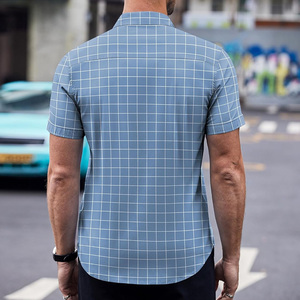 Chemises décontractées pour hommes sur mesure, à double boutonnage, tricotées, respirantes, anti-plis, séchage rapide, pour le bureau, uniformes, vêtements de printemps, boutonnées, OEM - Product Image 2
