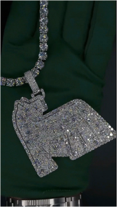 จี้รูปช้างประดับเพชรแบบ Iced Out พร้อมสร้อยเทนนิสเงินแท้ VVS มอยส์ซาไนต์ สินค้าขายดีสุดฮิต ฮิปฮอป บลิงค์ หรูหรา โดดเด่น - Product Image 6