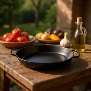 La Ideal Paella Pan 24 Cm in ghisa smaltata per cucinare la paella, prodotta in Spagna - Product Image 3