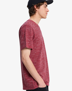 T-shirt à manches courtes rayé pour homme, coupe classique, col rond, respirant, tricoté, décontracté, 100% coton, prix bas, faible MOQ - Product Image 4