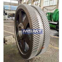 Oem Acier forgé de haute qualité 42crmo Dent externe Large double engrenages hélicoïdaux à chevrons