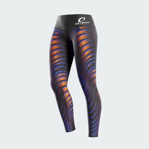 New Style Mid Waist Spandex/Polyester Yoga Leggings Women Seamed Quick Dry Heat-Transfer Printed Solid Mesh <b>Ankle</b>-Length Gym - Product Image 3