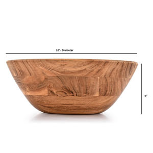 ชามไม้อะคาเซียขนาดใหญ่เครื่องครัวเกรดอาหารสำหรับเสิร์ฟสลัดผลไม้เหมาะสำหรับโต๊ะอาหารค่ำ - Product Image 4