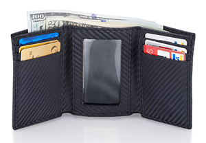 Portefeuille d'affaires en cuir véritable personnalisé avec logo, haute qualité, multi-cartes, à trois volets, format court, faible MOQ - Product Image 2