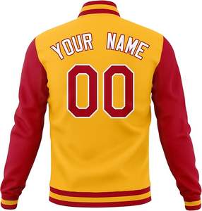 แจ็กเก็ตผ้าฝ้ายสำหรับผู้ชาย, แจ็กเก็ตบอมเบอร์เสื้อเบสบอลตัวอักษรขนาดพิเศษ - Product Image 2