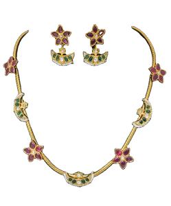 Pacchi Kundan Moda Collares Conjunto Collar Tradicional Moda Conjunto SKu-An 266 - Product Image 2