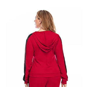 Sweat-shirt à capuche court et pantalon de survêtement deux pièces pour femme, en coton 100% respirant et écologique, avec logo personnalisé, style streetwear, pour l'automne, vêtements de sport - Product Image 6