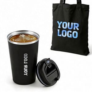 Wholesale Logo 380Ml 510Ml Stainless Steel Vacuum <b>Smart</b> Coffee Cup With Temperature Display for Business Promo Gift - Product Image 1