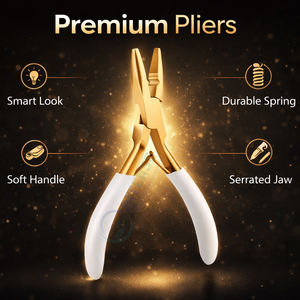 Pince à extensions capillaires légère en acier inoxydable, réutilisable et antidérapante, pour micro-anneaux, nano-anneaux et ouverture de liens à la kératine - Product Image 3