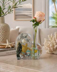 Resin Flower <b>Vase</b> With Durable Finish For Bedroom Shelf Decoration And Floral Arrangement Display - Product Image 2