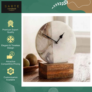 Nuevo Reloj de Escritorio Electrónico de Mármol, Diseño Indio Moderno, Hecho a Mano, de Lujo, de la Mejor Calidad, para Decoración de Oficina - Product Image 4