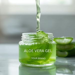 Gel d'aloe vera apaisant et hydratant pour la peau et les cheveux, hydratant naturel, étiquette privée OEM ODM pour tous types de peau - Product Image 1