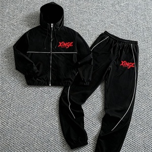 Conjunto Deportivo de Dos Piezas para Hombre, Modelo 2026, Chaqueta y Pantalones de Nailon con Cierre, Ropa Deportiva Personalizada de Nailon para Hombre - Product Image 2