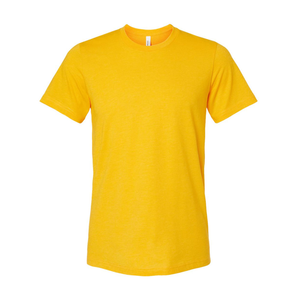 Camiseta de algodón de manga corta para hombre, corte regular, cuello redondo, informal, de color liso, diseño liso de punto jersey - Product Image 1