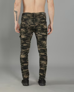 Pantalon cargo camouflage personnalisé, joggers streetwear, coton, imprimé logo, coupe slim homme, pantalon de survêtement - Product Image 6