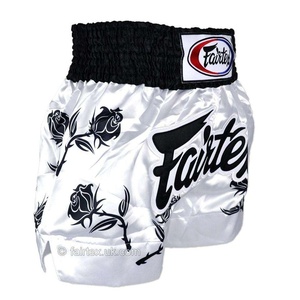 กางเกงมวยไทย Fairtex คุณภาพสูง ปักโลโก้ได้ ทนทาน ใส่ได้ทั้งชายและหญิง สำหรับศิลปะการต่อสู้ ผลิตจากโพลีเอสเตอร์ 100% น้ำหนัก 220 กรัม เหมาะสำหรับออกกำลังกายและชกมวย - Product Image 4