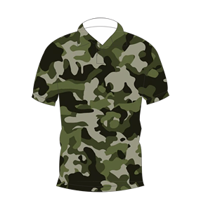 เสื้อโปโลลายพรางสีเขียววู้ดแลนด์สำหรับผู้ชาย แขนสั้น ลำลอง พิมพ์ลาย เสื้อยืดกอล์ฟ - Product Image 1