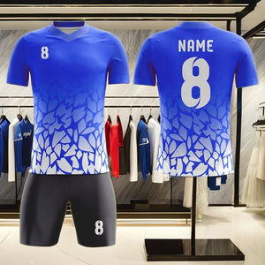 Uniformes de Fútbol Personalizables Multicolores de Manga Corta, Impresos, de Secado Rápido y Transpirables - Venta al Por Mayor en Stock - Product Image 1