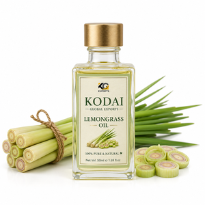 Huile Essentielle de Citronnelle du Tamil Nadu 100% Pure et Naturelle de Qualité Supérieure, Distillée à la Vapeur, pour Aromathérapie et Soin du Visage, par Kodai Global Export - Product Image 1