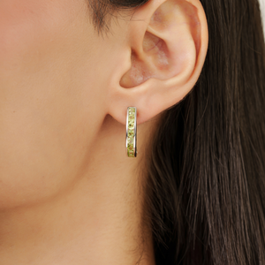 Pendientes de Aro de Plata de Ley 925 con Peridoto Natural de Corte Redondo, Piedra de Nacimiento de Agosto, para Uso Diario, Venta al Por Mayor para Mujer - Product Image 2